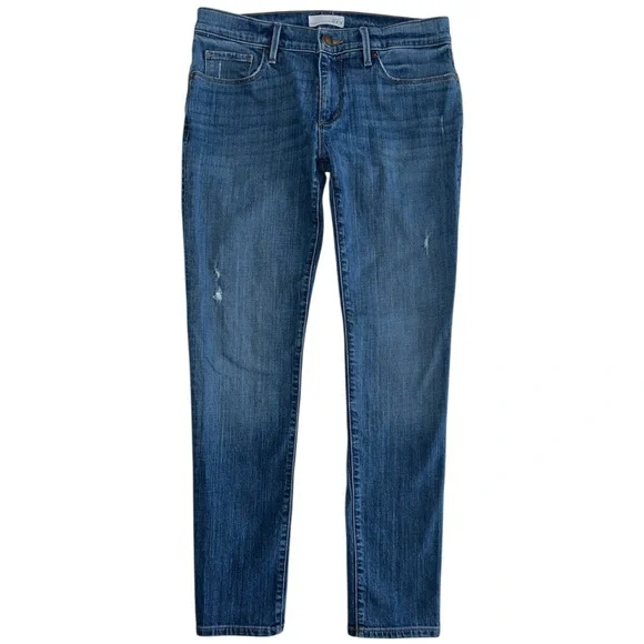 Ann Taylor Loft Women’s Dark Wash Denim Relaxed Fit Skinny Jean Size 26/2 - Picture 3 of 12